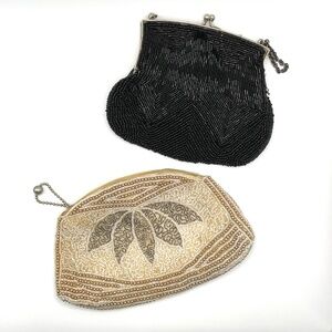 Vintage 40's Mini Bag Beaded Purse Lot -- 2 READ READ READ